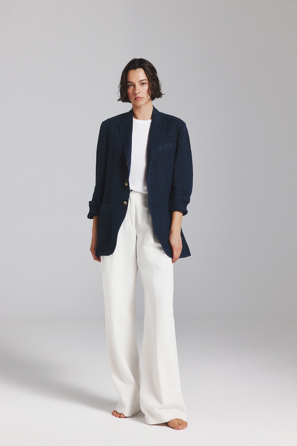 BLAZER LAPO CAÑAMO AZUL MARINO
