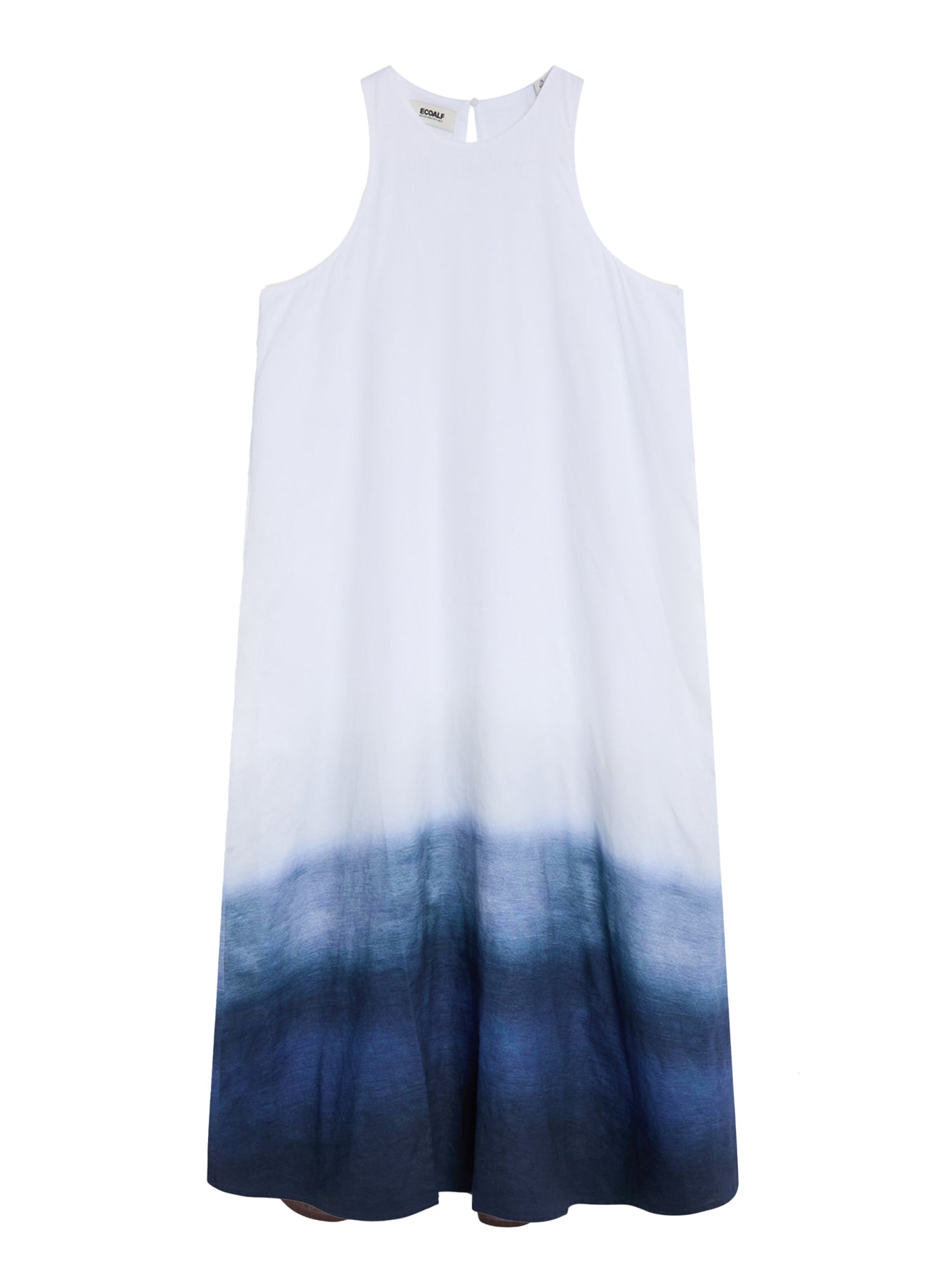 UKARA PRINTED DRESS NAVY BLUE
